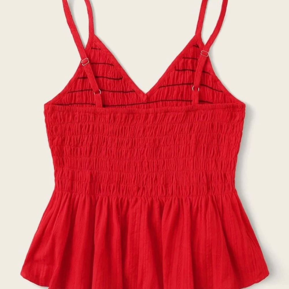 NWOT SHEIN smocked flounce Cami top Sz M I have 2 - Picture 2 of 8